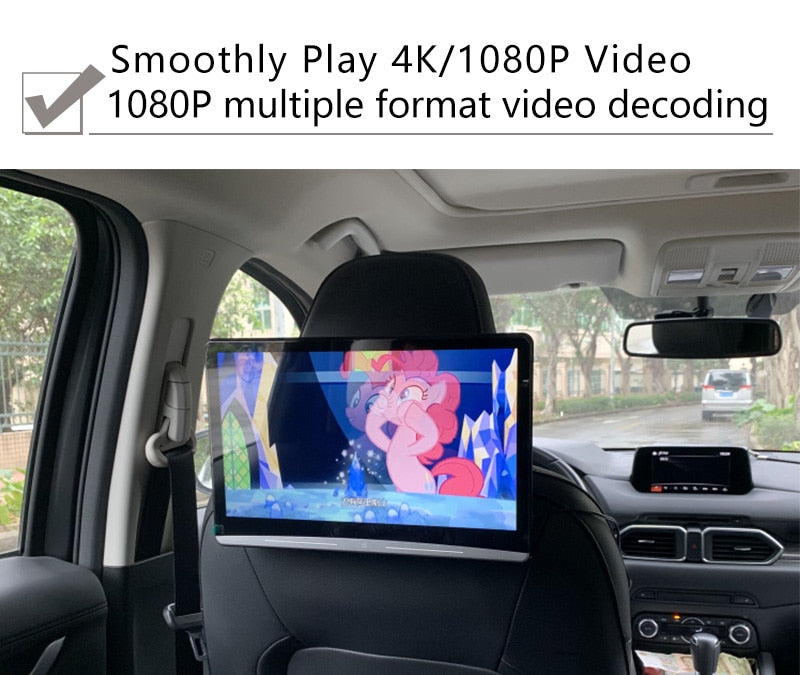 13.3 Inch Android 9.0 Car Headrest Monitor Same Screen 4K 1080P Touch Screen WIFI/Bluetooth/USB/SD/HDMI/FM/Mirror Link/Miracast