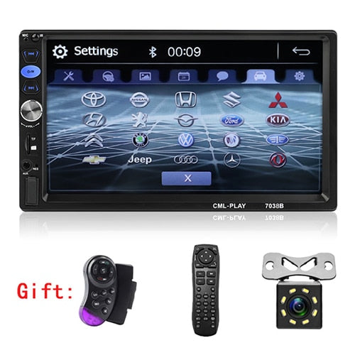 Autoradio 2 Din Car Audio Player 7" LCD Touch Screen Display Support Bluetooth Hands-free Steering Wheel Multimidia MP5 Player