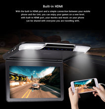 Load image into Gallery viewer, 11.6 Inch Car Roof Mount Ceiling Flip Down Monitor with Full 1920x1080 Screen MP5 Player HDMI Port USB SD IR FM Transmitter
