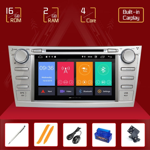 DSP 2 Din Android 10 Car Multimedia DVD Player For Toyota Camry 2007 - 2011