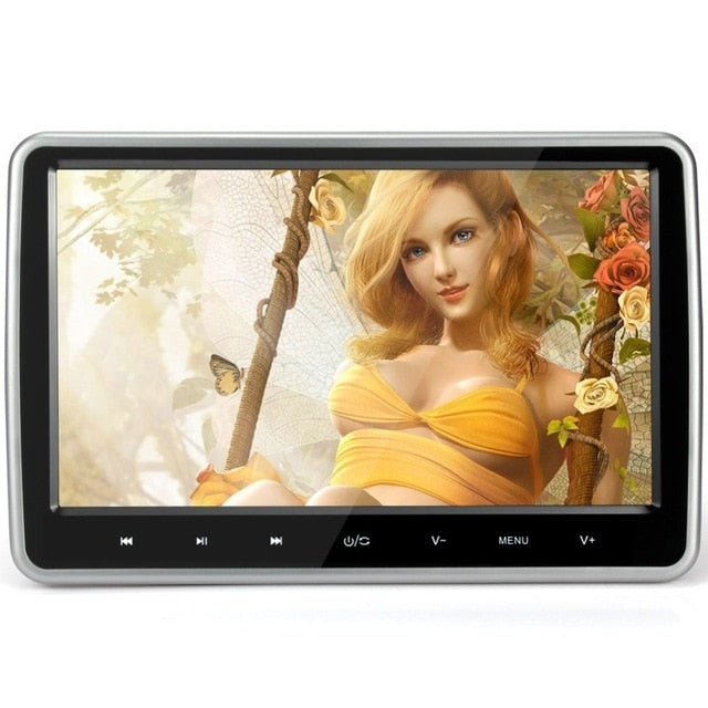 10.1 Inch 1024*600 Car Headrest Monitor DVD Player USB/SD/HDMI/IR/FM TFT LCD Screen Touch Button 32 Bit Game Remote Control