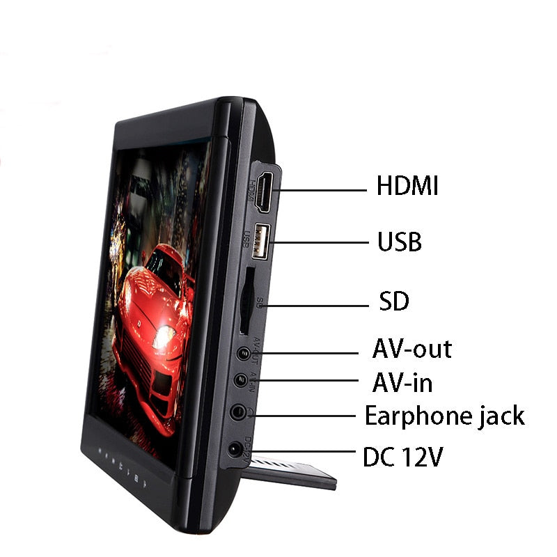 XST 2PCS 10.1 Inch Car Headrest Monitor Support HDMI/USB/SD/IR/FM/Speaker/Game