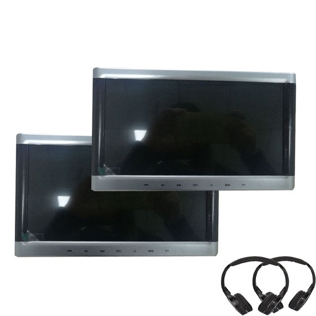 XST 2PCS 10.1 Inch Car Headrest Monitor Support HDMI/USB/SD/IR/FM/Speaker/Game