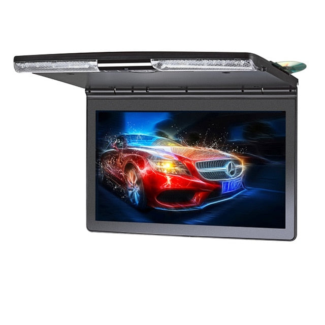 17.3 Inch Car Ceiling Monitor 1920x1080 MP5 Flip Down Roof Mount Car DVD Player