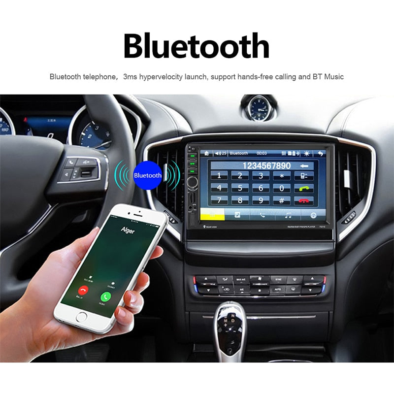 7021G Autoradio Car Audio 2 Din GPS Navigation 7'' LCD Touch Screen MP5 Auto Radio Stereo Bluetooth FM Car Multimedia Player