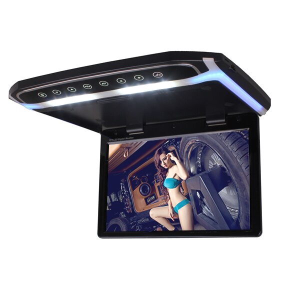 XST 17.3 Inch Car Roof Mount Monitor Flip Down TFT LCD Player With HD 1080P Video USB FM HDMI SD Touch Button Ceiling MP5 Player