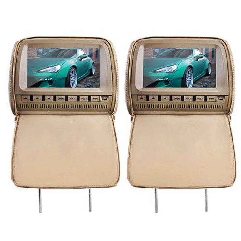 2 PCS 9 Inch 800*480 TFT LCD Capacitance Screen Car Headrest Monitor DVD Video Player Support IR/FM/USB/SD/Speaker/Wire Game