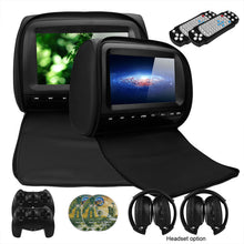 Load image into Gallery viewer, 2 PCS 9 Inch 800*480 TFT LCD Capacitance Screen Car Headrest Monitor DVD Video Player Support IR/FM/USB/SD/Speaker/Wire Game