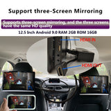 12.5 Inch Android 9.0 2GB+16GB Car Headrest Monitor Same Screen 4K 1080P MP5 WIFI/Bluetooth/USB/SD/HDMI/FM/Mirror Link/Miracast