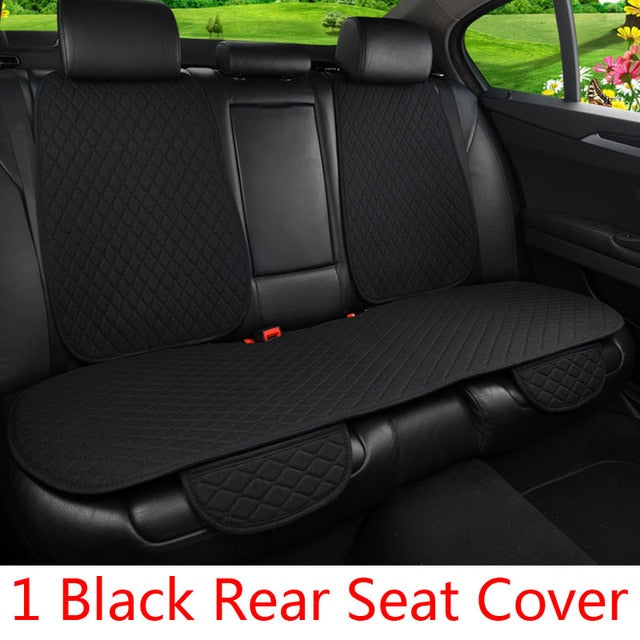 Car Seat Cover Protector Auto Flax Front Back Rear Backrest Seat Cushion