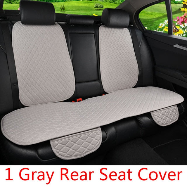 Car Seat Cover Protector Auto Flax Front Back Rear Backrest Seat Cushion