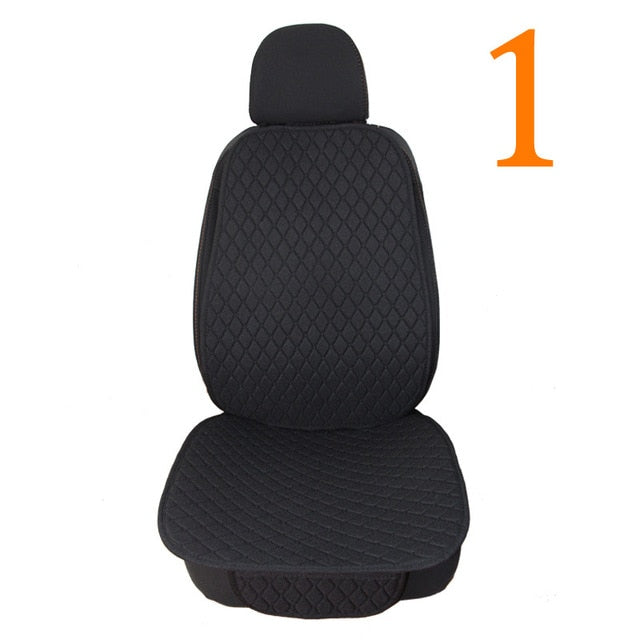 Car Seat Cover Protector Auto Flax Front Back Rear Backrest Seat Cushion