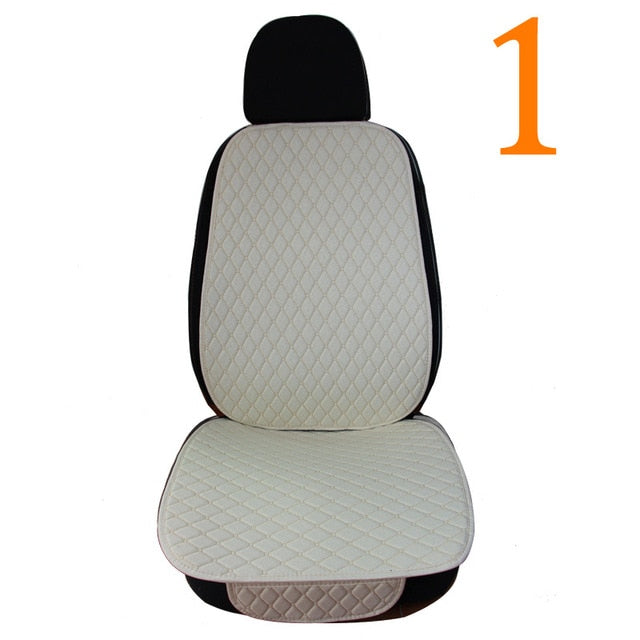 Car Seat Cover Protector Auto Flax Front Back Rear Backrest Seat Cushion