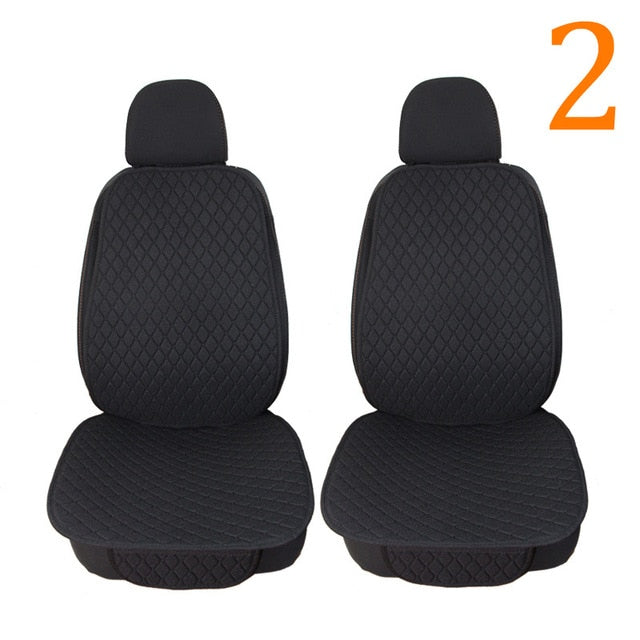 Car Seat Cover Protector Auto Flax Front Back Rear Backrest Seat Cushion