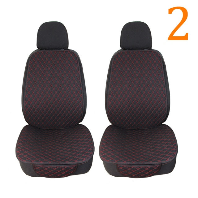 Car Seat Cover Protector Auto Flax Front Back Rear Backrest Seat Cushion