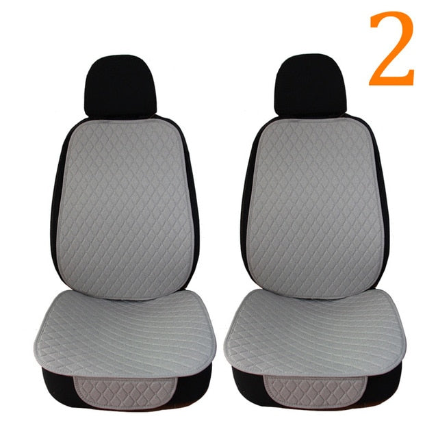 Car Seat Cover Protector Auto Flax Front Back Rear Backrest Seat Cushion