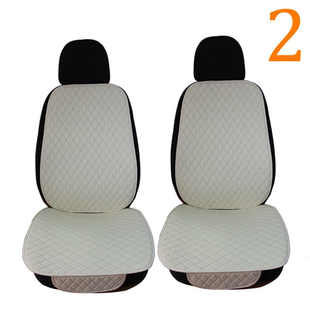 Car Seat Cover Protector Auto Flax Front Back Rear Backrest Seat Cushion