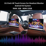 13.3 Inch Android 9.0 2GB+32GB Car Headrest Monitor 4K 1080P