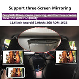 11.6 Inch Android 9.0 2GB+16GB Car Headrest Monitor 4K 1080P Same Screen WIFI/Bluetooth/USB/SD/HDMI/FM/Mirror Link/Miracast