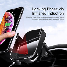 Load image into Gallery viewer, Baseus 15W Wireless Car Charger Qi Wireless Charger in Car Air Vent Mount Holder Infrared Sensor Wireless Charging Phone Holder