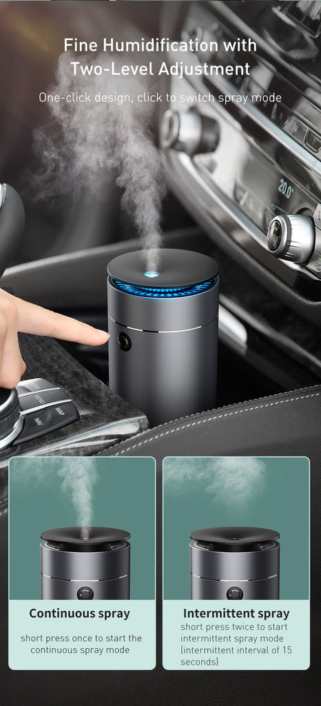 Baseus Air Humidifier Aroma Essential Oil Diffuser for Home Car USB Fogger Mist Maker Detachable Humidification