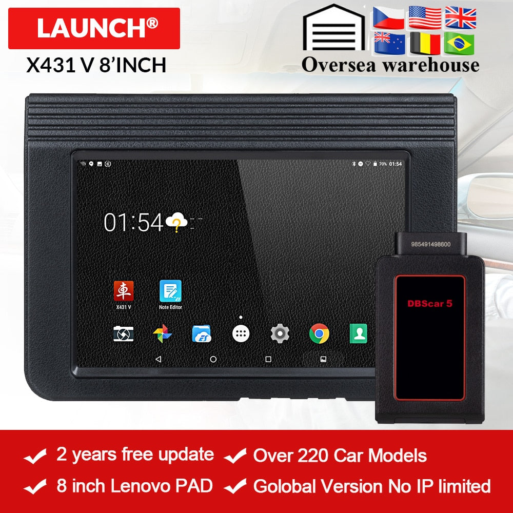 LAUNCH X431 V 8" INCH ALL CARS  auto diagnostic tool FULL SYSTEM  Bluetooth/Wifi X-431 V Scanner DHL SHIPPING TO YOU WOW