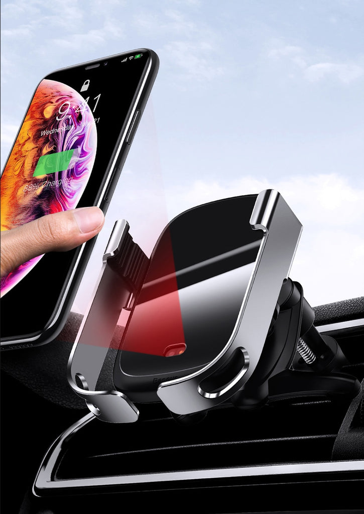 Baseus 15W Wireless Car Charger Qi Wireless Charger in Car Air Vent Mount Holder Infrared Sensor Wireless Charging Phone Holder