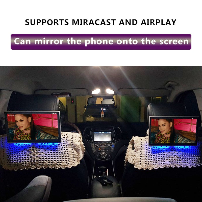 11.6 Inch Android 9.0 2GB+16GB Car Headrest Monitor 4K 1080P Same Screen WIFI/Bluetooth/USB/SD/HDMI/FM/Mirror Link/Miracast