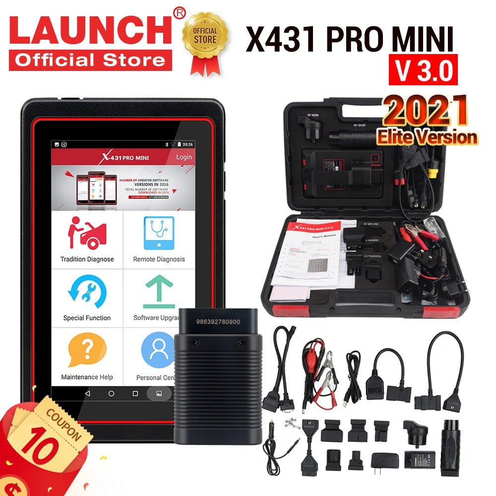 LAUNCH X431 Pro Mini V3.0 Full System Car Diagnostic tool OBD OBD2 Bluetooth/Wifi Code Reader Scanner X-431 Pros Mini  X431 V