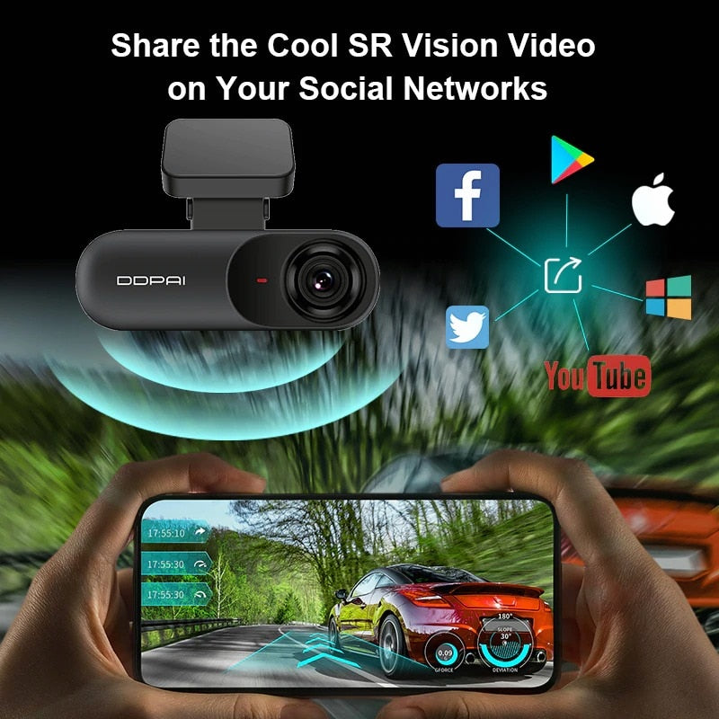 DDPAI Dash Cam Mola N3 1600P HD GPS Vehicle Drive