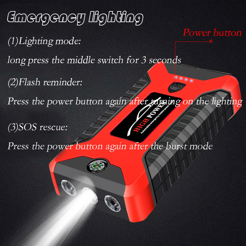 Car Jump Starter 20000mAh 600A 12V Output Portable