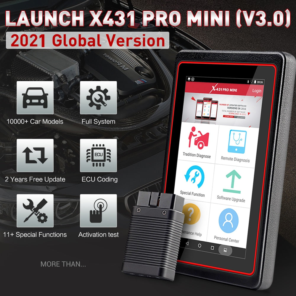 LAUNCH X431 Pro Mini V3.0 Full System Car Diagnostic tool OBD OBD2 Bluetooth/Wifi Code Reader Scanner X-431 Pros Mini  X431 V