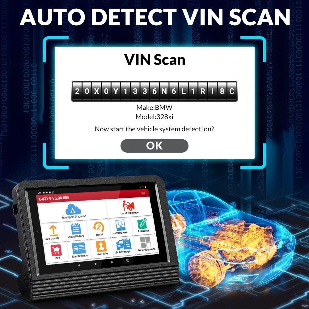 LAUNCH X431 V V4.0 PRO Automotive OBD2 Diagnostic Scanner ALL System Key  Coding
