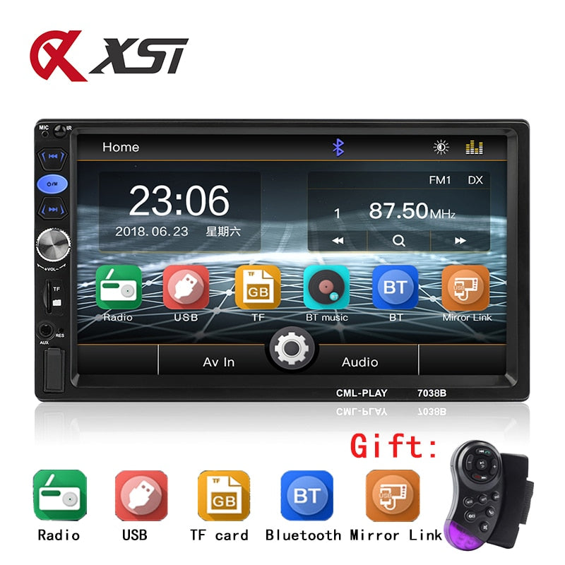 Autoradio 2 Din Car Audio Player 7" LCD Touch Screen Display