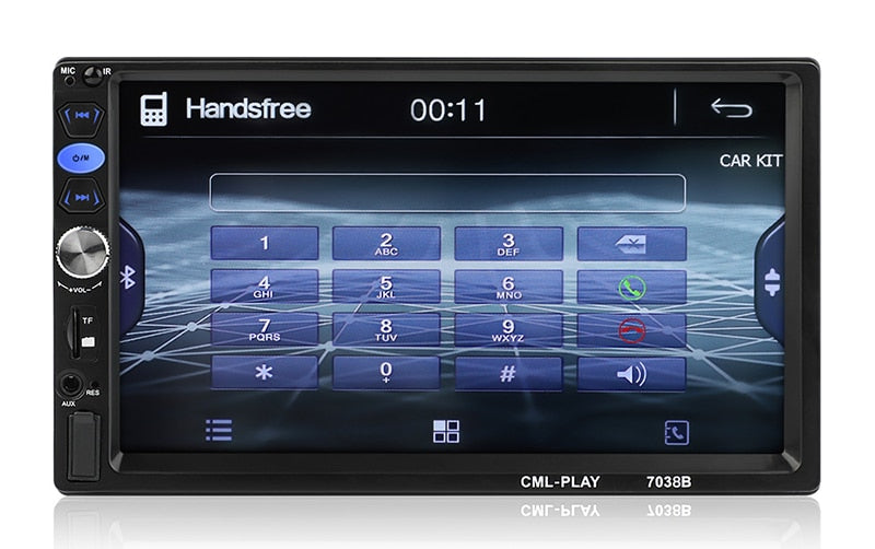 Autoradio 2 Din Car Audio Player 7" LCD Touch Screen Display Support Bluetooth Hands-free Steering Wheel Multimidia MP5 Player