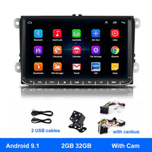 Load image into Gallery viewer, Essgoo 9&#39;&#39; Android 9.1 Autoradio 2GB/1GB RDS AM Car Radio GPS Navigation 2din WIFI BT Stereo Car Multimedia Player Universal