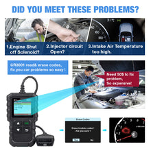 Load image into Gallery viewer, LAUNCH X431 CR3001 OBD2 scanner full OBDII EOBD Code Reader Car Diagnostic tool check engine light Free update pk cr319 ELM327