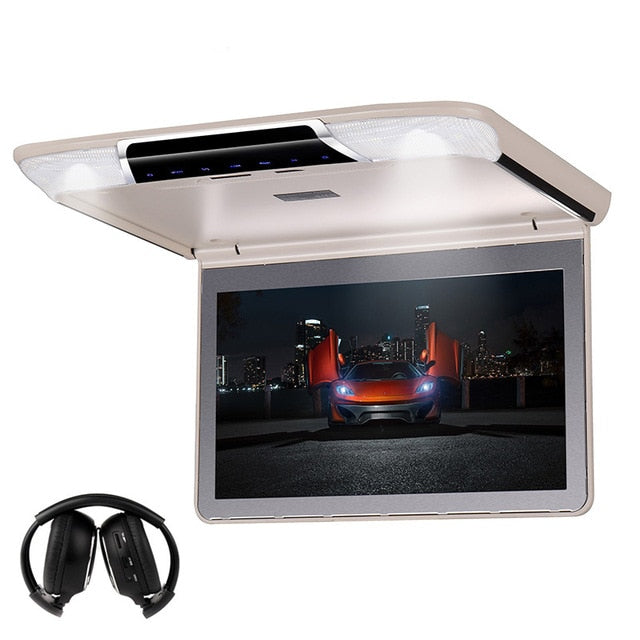 11.6 Inch Car Roof Mount Ceiling Flip Down Monitor with Full 1920x1080 Screen MP5 Player HDMI Port USB SD IR FM Transmitter