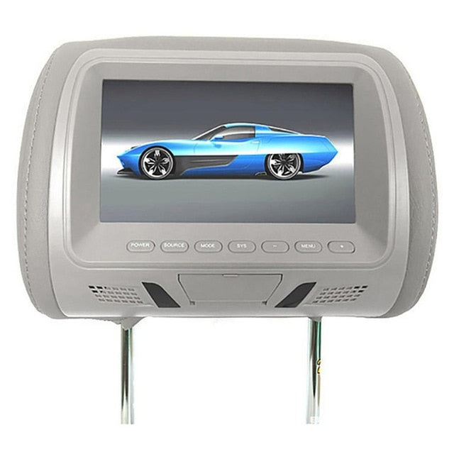 Car Headrest 7 Inch Rear Headrest Monitor Seat Entertainment Multimedia DVD Player HD Digital Screen Liquid Crystal Display CSV