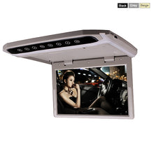 Load image into Gallery viewer, 10.2 Inch Car Roof Mount Monitor Flip Down TFT LCD Player Support 1080P FM HDMI Port SD Touch Button Ceiling MP5 Player