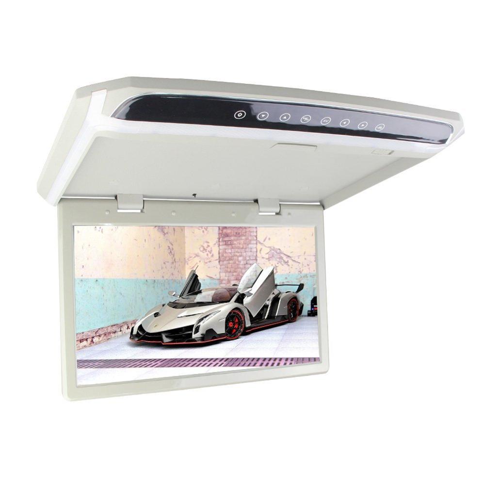 10.2 Inch Car Roof Mount Monitor Flip Down TFT LCD Player Support 1080P FM HDMI Port SD Touch Button Ceiling MP5 Player