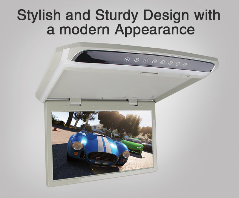 10.2 Inch Car Roof Mount Monitor Flip Down TFT LCD Player Support 1080P FM HDMI Port SD Touch Button Ceiling MP5 Player