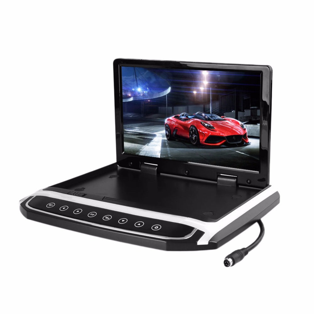 10.2 Inch Car Roof Mount Monitor Flip Down TFT LCD Player Support 1080P FM HDMI Port SD Touch Button Ceiling MP5 Player