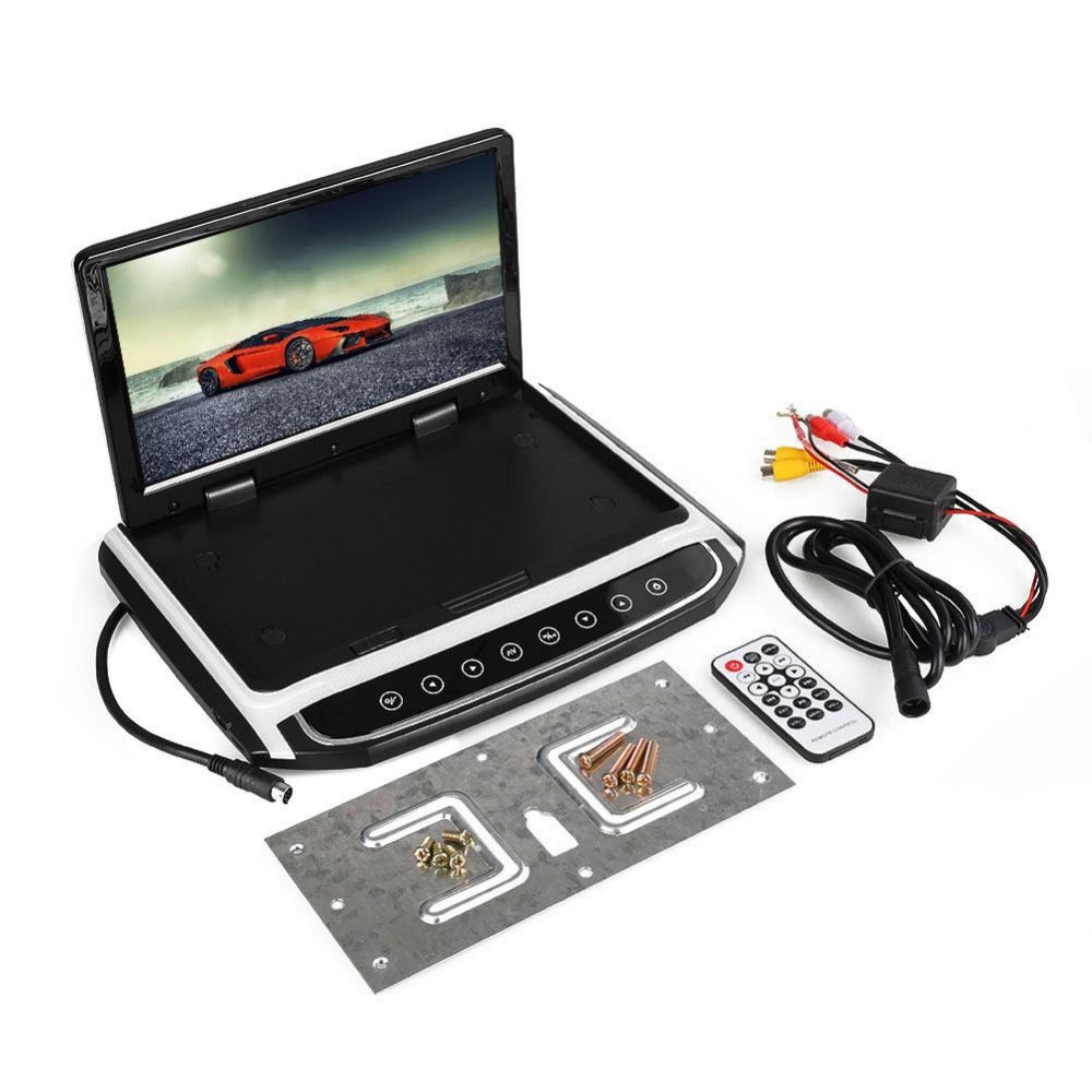 10.2 Inch Car Roof Mount Monitor Flip Down TFT LCD Player Support 1080P FM HDMI Port SD Touch Button Ceiling MP5 Player