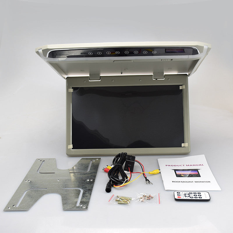 10.2 Inch Car Roof Mount Monitor Flip Down TFT LCD Player Support 1080P FM HDMI Port SD Touch Button Ceiling MP5 Player