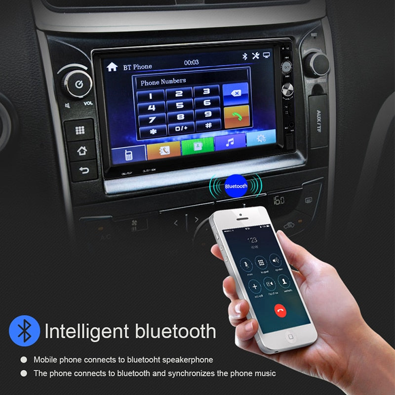 Radio 2 Din Autoradio Bluetooth Handsfree MP5 Player