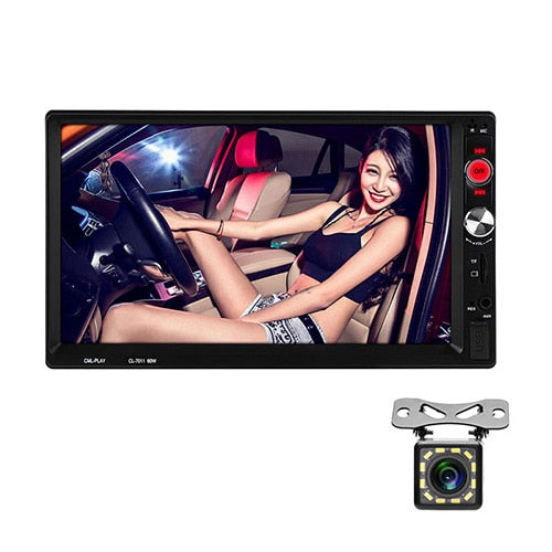 Radio 2 Din Autoradio Bluetooth Handsfree MP5 Player AUX USB Car Audio Mirror Link Steering Wheel Controls 7" Inch Auto Stereo