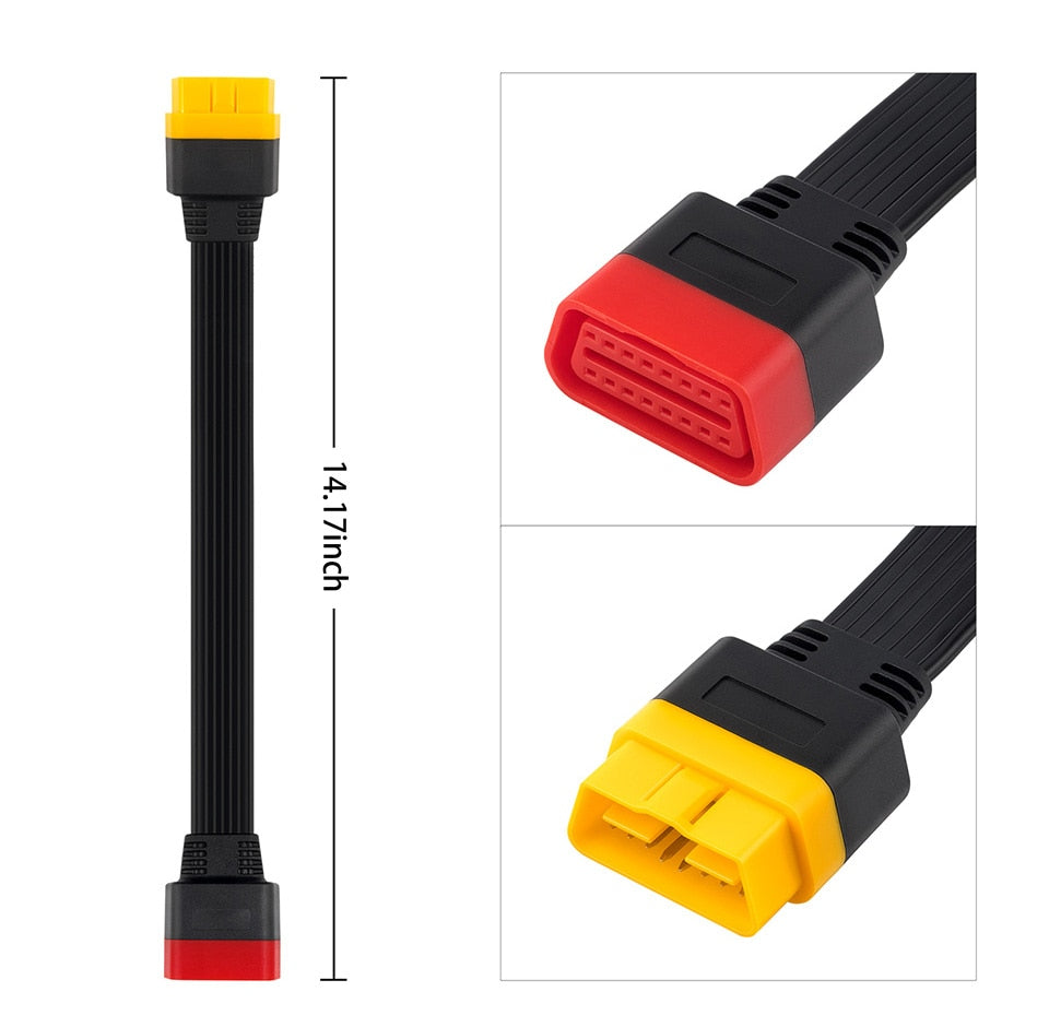 10pcs/lot LAUNCH OBDII 16Pin Extension Cable Vehicle Automobiles