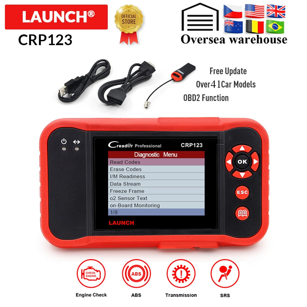 LAUNCH X431 CRP123 OBD2 EOBD car scannerABS Airbag