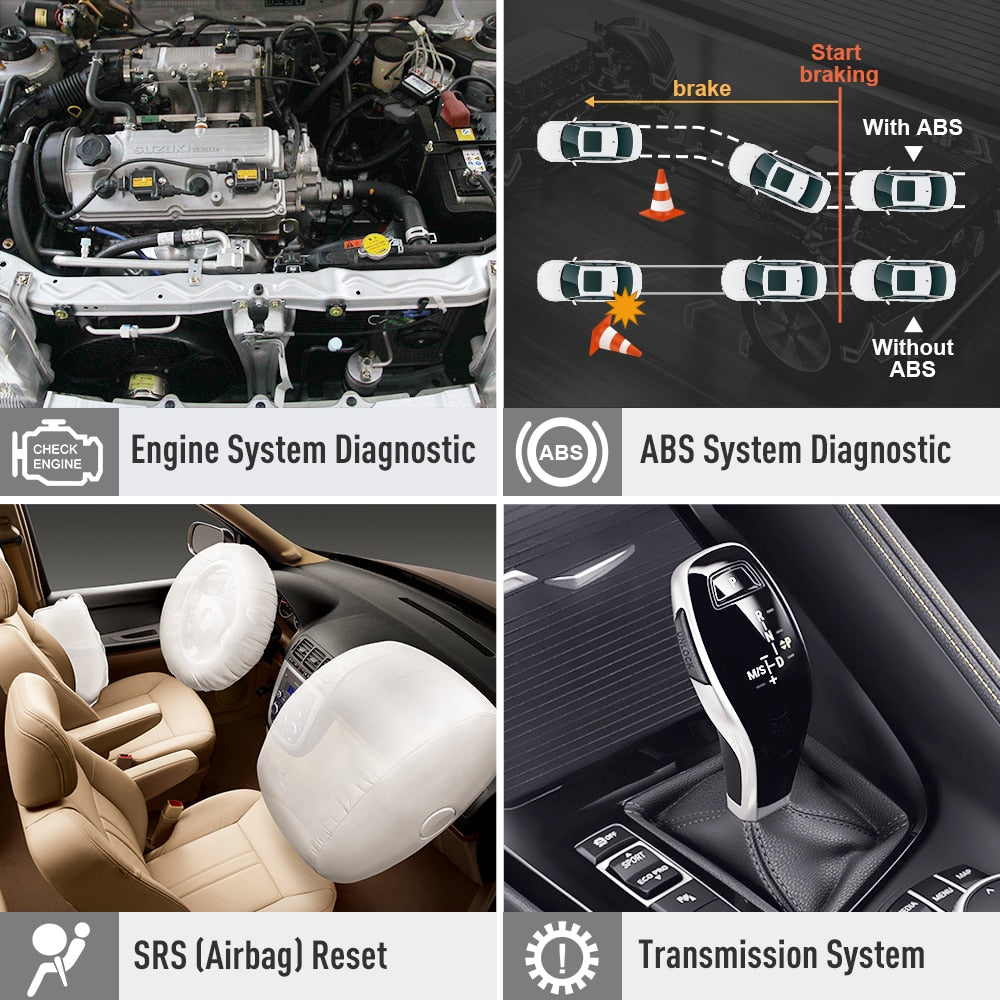 LAUNCH X431 CRP123 OBD2 EOBD car scannerABS Airbag